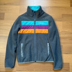Women’s Cotopaxi Gray Teca Fleece Multicolor Zip Uo Bomber Outdoor Jacket Sz XS